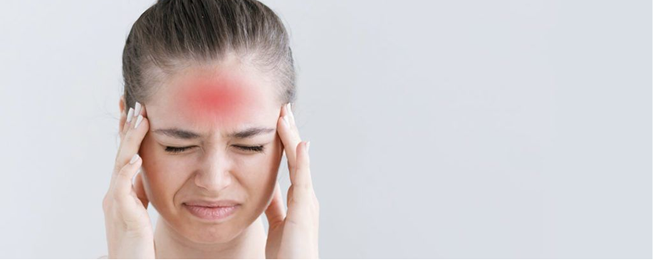 Woman with a headache